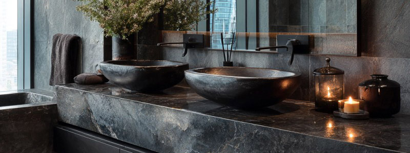 Modern Floating Sintered Stone Vanity